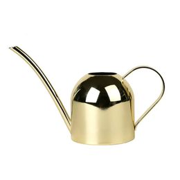 Sprayers Watering Can Gold Colour Stainless Steel Pot Long Spout Indoors Home Plant Pot bottle Watering Device meaty bonsai garden tool 231122