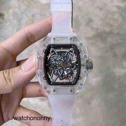 Mechanical 35-02 Watch Richa Wristwatch Luxury Millers Automatic Alloy Skeleton Tourbillon Crystal Case Gmt Clock Reloj Leisure Mens Watches