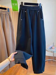 Women's Pants Straight Wide-Leg Women Fashion Sweatpants Autumn Loose Office Lady Casual Long Trousers