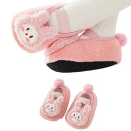 First Walkers Baby Warm Winter Cartoon Boots Toddler Soft Sole AntiSlip Infant Prewalker born Crib Sock Shoes 231122