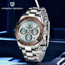 Wristwatches PAGANI DESIGN 1644 Men Watch Quartz Chronograph Waterproof AR Sapphire Mirror Wristwatch VK63 Dive Luminous Clock Reloj HombreQ231123