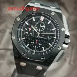Ap Swiss Luxury Watch Royal Oak Offshore Series Ceramic Ring Forged Carbon Material 44mm Automatic Mechanical Men's Watch 26400au