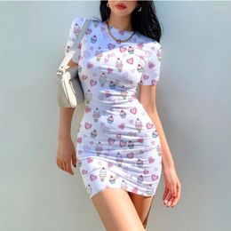 Casual Dresses Tight-fitting Skirt 2023 Women's Fashion Sexy Stretch Slim Dress Summer Stripe Vest Mini