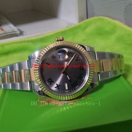 16 Style Mens Watch BPF maker 41mm 126334 126333 Dark Grey Roman Dial Sapphire Glass 2813 Automatic Mechanical 18K Men's Wristwatches Two Tone Gold