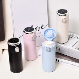 Water Bottles 420ML Smart Digital Thermos Cup Keep Cold and Heat Thermal Bottle Temperature Display Preservation Leakproof Vacuum Flask 231123