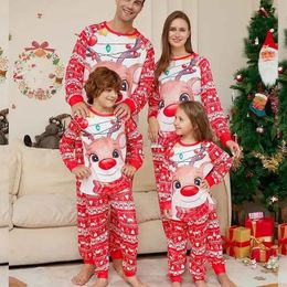 Family Matching Outfits Christmas Sleepwear Night Clothing Sets Reindeer Snowflake Pajamas Outfit Xmas 231122