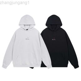 Designer Balencaigaity Hoodie Balanciaga Paris 2023 New Home B Qixi Limited Love Embroidery Hooded Sweater Couple Leisure Autumn and Winter Sports Trend