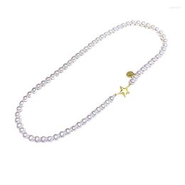 Chains Nature Japanese Akoya 6-7mm White Pearl Necklace Choker Luxury Jewellery Necklaces For Women