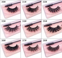 3D Mink Lashes Natural Fluffy Fake Eyelashes Whole Makeup Beauty Extension Cilia Set With brush and tweezers9483034