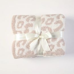 Blankets Leopard Print Fleece Highgrade and Sofa Super Soft Comfortable Lightweight Blanket 231123