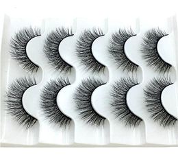 2020 NEW 5 pairs 100 Real Mink Eyelashes 3D Natural False Eyelashes Mink Lashes Soft Eyelash Extension Makeup Kit Cilios mix 0193145172