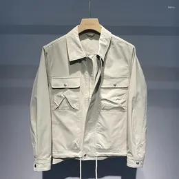 Men's Jackets 2024 Spring Autumn Cargo Jacket Men Plus Size Coats Fashion Casual Solid Colour Thin Male Chamarras Para Hombre