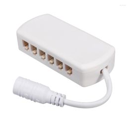 Wall Lamp White 6 Holes Connection Boxes Block Terminal Junction Box For LED Cabinet Light Lamps Lighting Support Drop