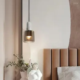Pendant Lamps Modern Nordic Marble Glass Lamp Ins Bar Chandelier Light Bedroom Bedside Ailse Restaurant Shop Decor Hanging Lustre
