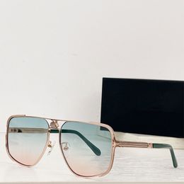 Mens Designer Brand THE PRESENTER Sunglasses Mens Womens Metal Peach Square Frame Beach Sunglasses UV400 With Box Z64
