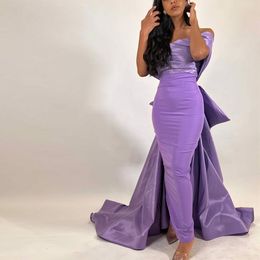Elegant Off The Shoulder Evening Dresses Bow Tie Cape Celebrity Gown Sheath Ankle Length Birthday Event Party Wears 326 326