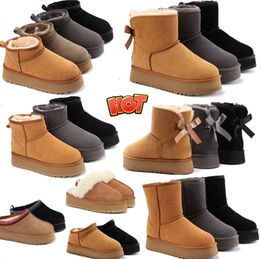 ugglie-15 boots fluffy snow Tasman Boots mini women winter australia platform ug boot slipper ankle wool shoes sheepskin real leather classic designer booties fhed