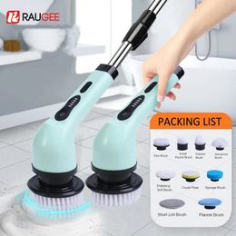 Vacuums Electric Cleaning Brush Multifunctional Bathroom Kitchen Toilet 9 in 1 Household Window Rotating 231123