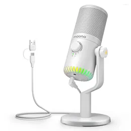 Microphones Maono USB/Type-C Gaming Microphone For Phone PC With Breath Light Zero Latency Monitoring Mic Podcasting Streaming DM30