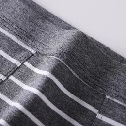 Underpants Simple And Fashionable Striped Men's Underwear Comfortable Breathable Large Size Black White Gray