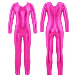 Girl Dresses Kids Girls Ballet Dance Leotards Jumpsuit Long Sleeves Gymnastics Leotard Unitard Workout Stage Performance Costume Dancewear