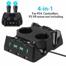 VRAR AccessORISe 4 in 1 Controller Charging Dock Station Stand for PSVR VR Move Quad Charger for Playstation Controller 231122