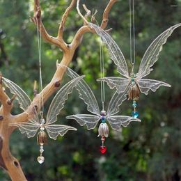 Garden Decorations Fairy Butterfly Angel Suncatcher Creative Wind Chime Epoxy Windbell Hanging Pendant For