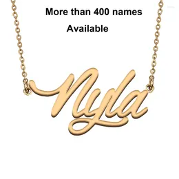 Chains Cursive Initial Letters Name Necklace For Nyla Birthday Party Christmas Year Graduation Wedding Valentine Day Gift