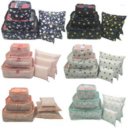 Storage Bags 6pcs/Set Travel Organizer Portable Luggage Waterproof Clothes Tidy Bag Suitcase Packing Cube Case