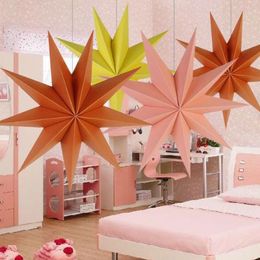 30cm,45 cm 60 cm Nine Angles Paper Star Home Decoration Tissue Paper Star Lantern Hanging Stars For Christmas Party Decoration LX43