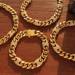 Charm Bracelets Hip Hop Style Stainless Steel Jewellery Exaggerated Zircon Cuban Bracelet For Women Girls
