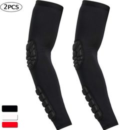 2PCS Elbow Sleeve Padded Compression Arm Forearm Guard Sports Sleeves Protective Pads Support for Football Basketball Baseball Cyc278l