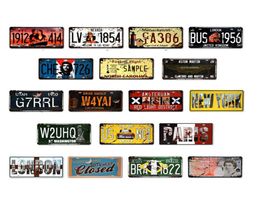 Car Licence Metal Plate Car Number Tin Signs Bar Pub Cafe Decor Metal Sign Garage Painting Art Plaque Poster JK2006XB1273339