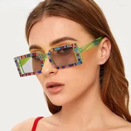 Sunglasses Big Frame Women Square Designer Shades Flat Lens Sun Glasses Vintage Driving Oculos Feminino UV400 Gafas De Sol