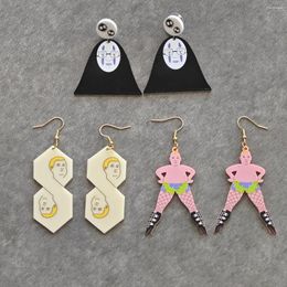 Dangle Earrings Funny Pink Little Man Acrylic For Women Girls Stainless Steel Ear Hook Pendant Fashion Jewelry