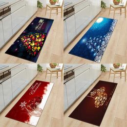 Carpets Customizable Christmas Kitchen Carpet Entrance Door Mat Bedroom Carpet Corridor Bathroom Non-slip Floor Mat Home Textiles