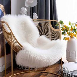 Carpets Fur Sheepskin Soft Carpet Washable Seat Mats For Floor Fluffy Rugs Hairy Warm For Living Room Bedroom Chairs Sofas Cover