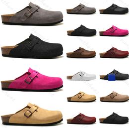 Boston Clogs Designer Sandals men women slide slippers Soft Footbed Clog slipper Suede Leather Buckle Strap Shoes Unisex Woody Outdoor Trendy shoes