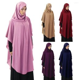 Ethnic Clothing Muslim Women Hijab Overhead Prayer Large Khimar Niqab Scarf Islamic Jilbab Burka Big Shawls Tops Shirts Ramadan Worship