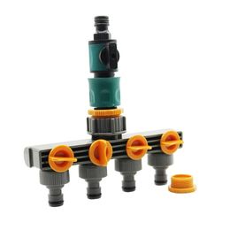 Watering Equipments 1 Set 3 Pcs 4 Way Shunt Water Pipe Connector Hose Splitter With Quick Connectors Control Garden Watering Irrigation 231122