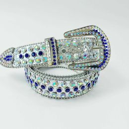 Belt Designer New style rhinestone sequin wide fashion holeless nude blue versatile women's dance belt