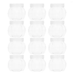 Storage Bottles 12 Pcs Pet Pumpkin Jar Candy Case Glass Jars Gift Packing Rack Transparent Lovely