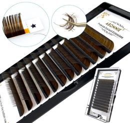 False Eyelashes Abonnie Dark Brown Individual Extensions Fluffy Single No Sticky Lashes Tray All Size Cilios For Eye MakeupFalse5197374