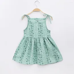 Girl Dresses ZWY2126 Baby Summer Cotton Dress Children Fashion Thin Style Halter Skirt Children's Floral