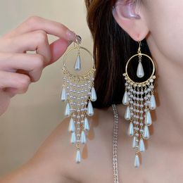 Dangle Earrings Korean Fashion Jewellery Romantic Waterdrop Tassels Classic Imitated Pearl Earring For Women Gorgeous Jewellery