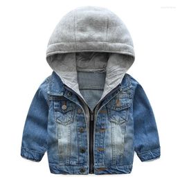 Jackets Winter 2-7Yrs Children Boys Denim Jacket Coat Cotton Casual Hooded Jeans Outerwear Coats Toddler Girls Clothing