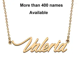 Chains Cursive Initial Letters Name Necklace For Valeria Birthday Party Christmas Year Graduation Wedding Valentine Day Gift