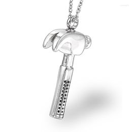 Pendant Necklaces Hammer Shaped Stainless Steel Cremation Urn Necklace Ashes Keepsake Exquisite For Mens