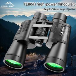 Telescope Binoculars FEIRSHI Style T18 10X50 High Definition Ttimes LLL Light Vision Outdoor Camping 231123
