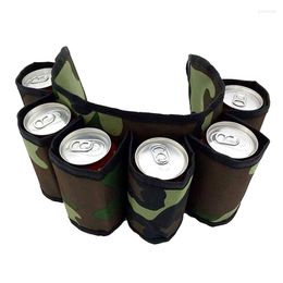 Storage Bags Outdoor Hiking Adjustable 6-Pack Beer Belt Waist Bag Nylon Wine Bottles Can Holder Beverage Organiser Camping Waistband